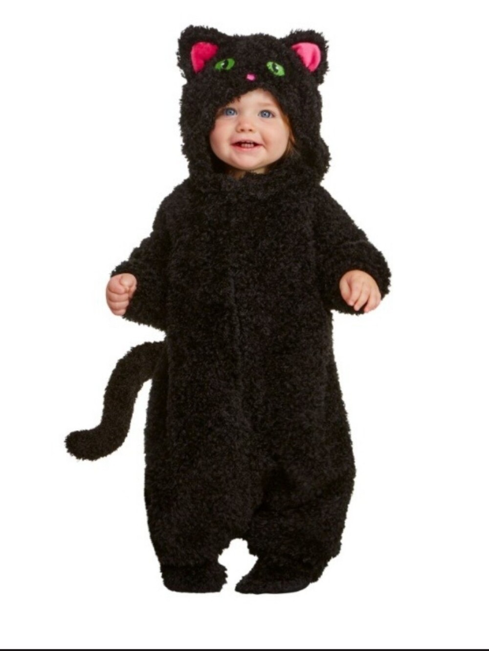 NWT Plush Black Cat Costume with Hood